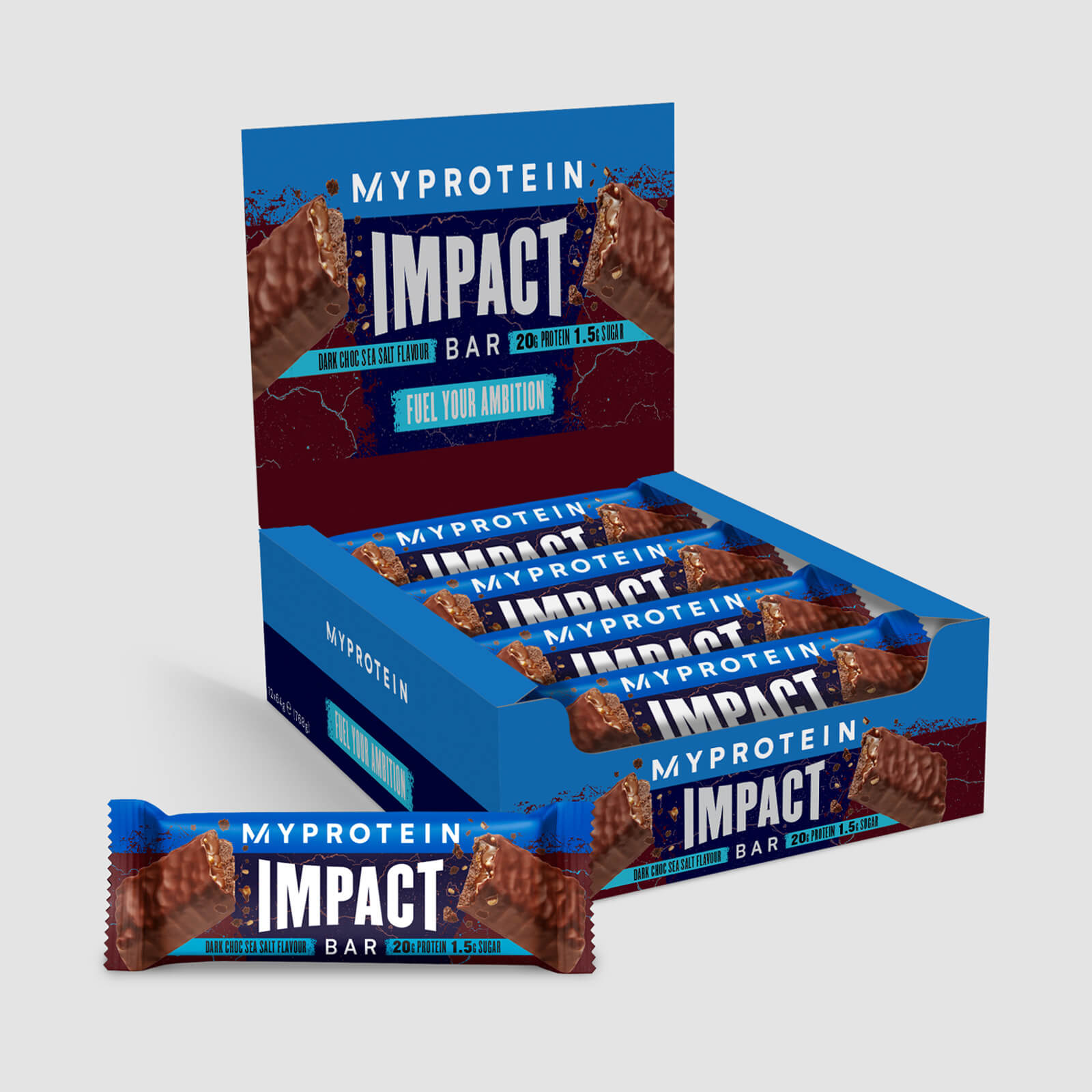 Barre protéinée Impact - 12Barres - Chocolat Noir et Sel Marin