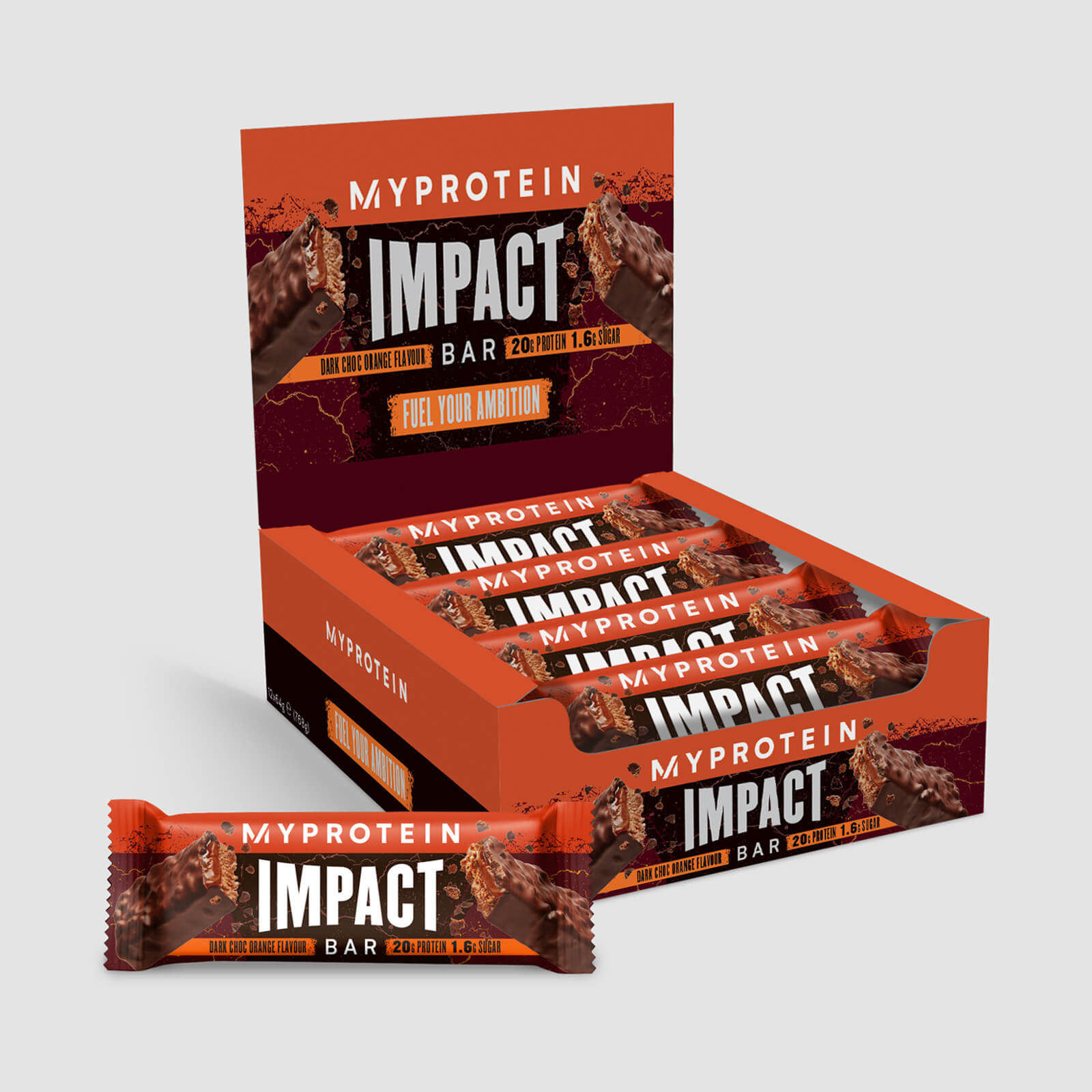 Barre protéinée Impact - 12Barres - Chocolat-Orange