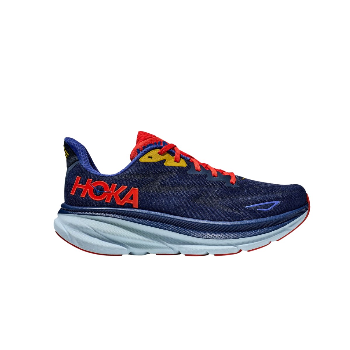 Chaussures Hoka One One Clifton 9 Bleu Rouge SS23