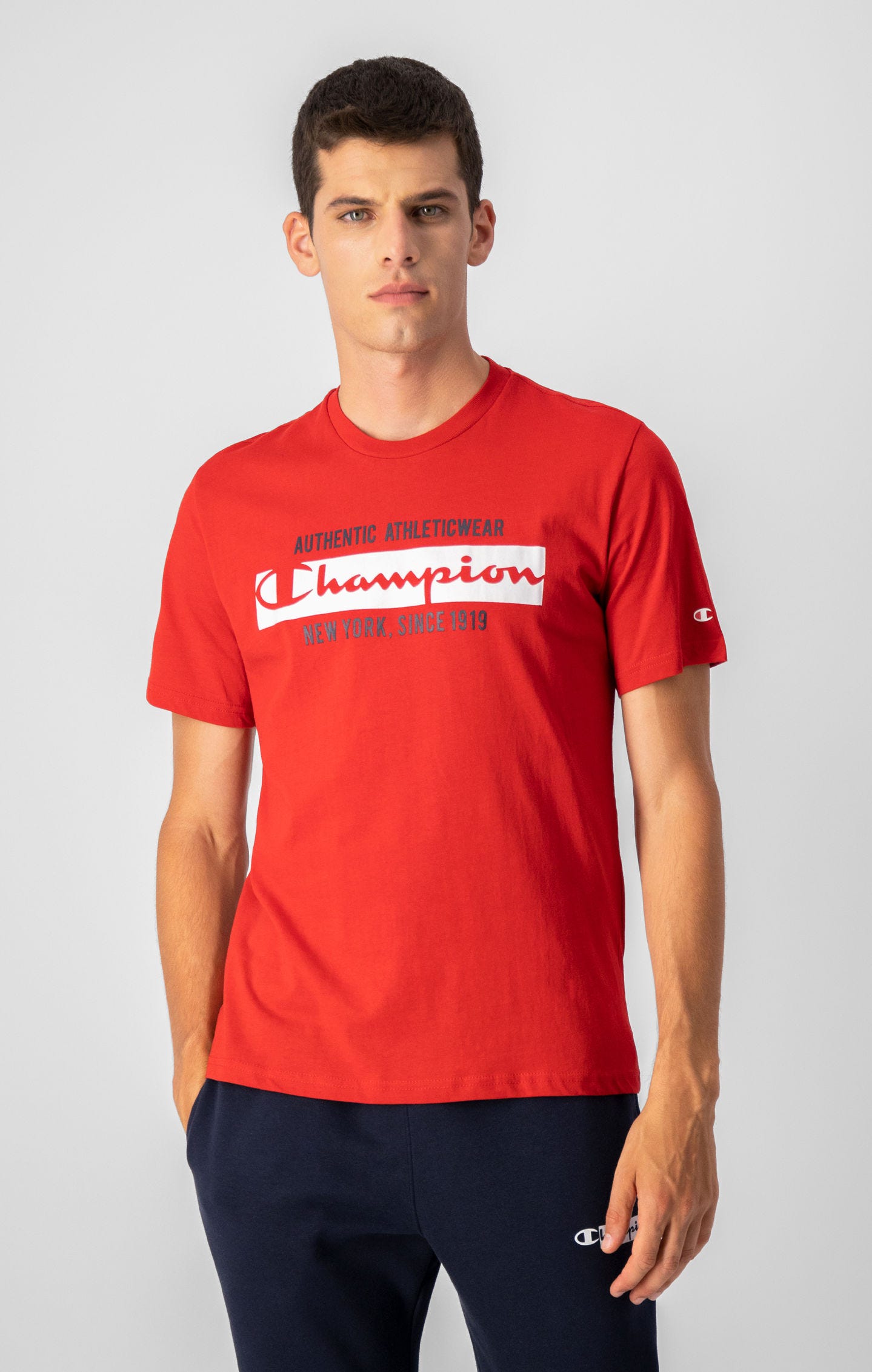 T-shirt en coton à logo Champion encadré