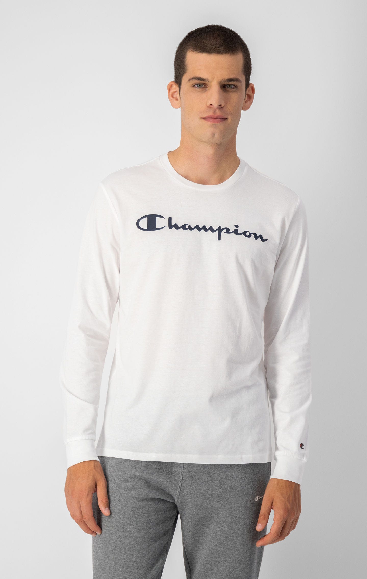 T-shirt à manches longues et logo Champion imprimé