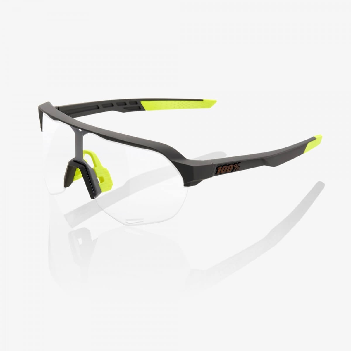Lunettes 100% S2 Soft Tact Cool Grey - Verre Photochromique