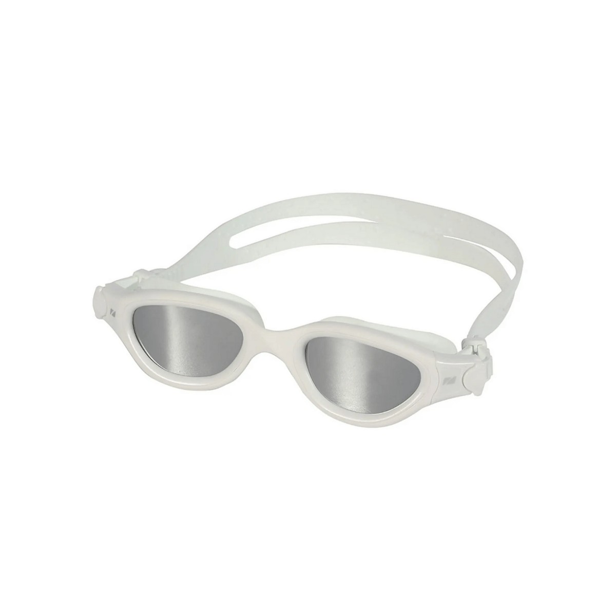 Lunettes de natation Zone3 Venator-X blanches avec verres miroir gris