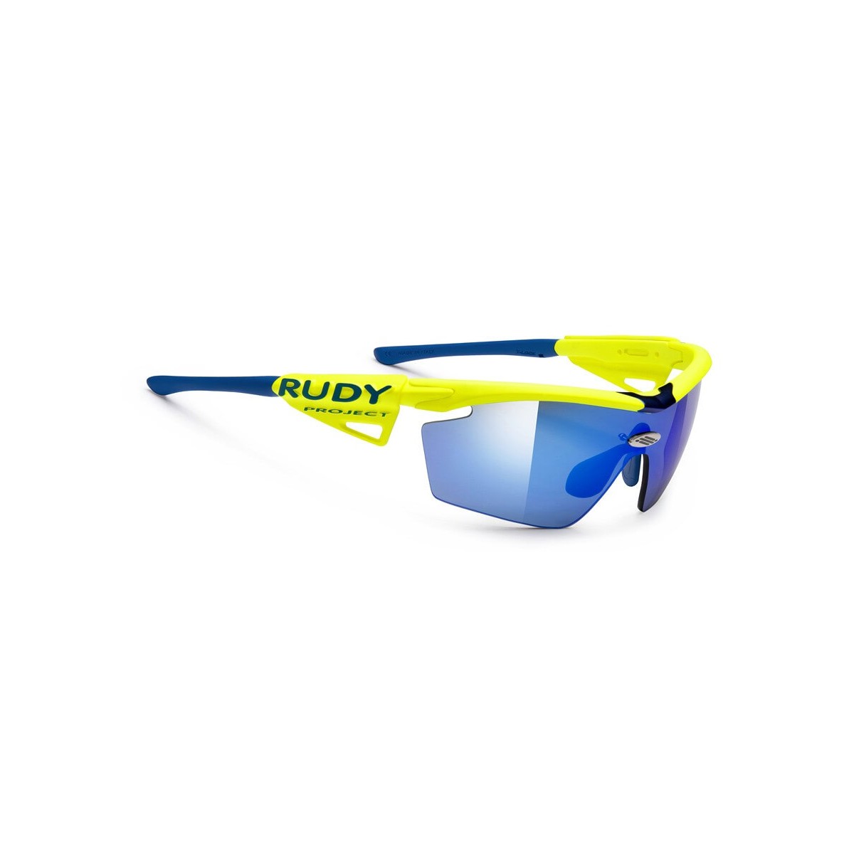 Lunettes Genetyk Racing Pro Jaune Fluo RPO Multilaser Bleu Rudy Project