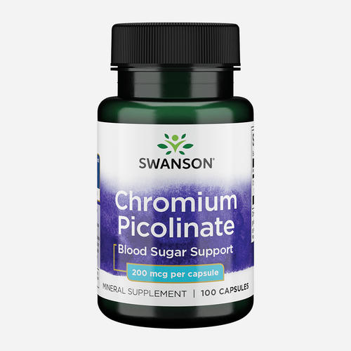 Gélules de picolinate de chrome Chromium Picolinate 200 µg | Swanson  | 100 pièces