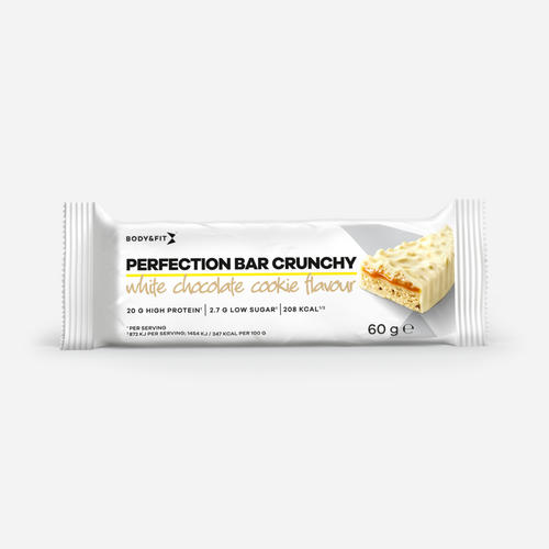 Perfection Bar Crunchy | Body&Fit | Cookies au chocolat blanc | 60 grammes (1 barres)