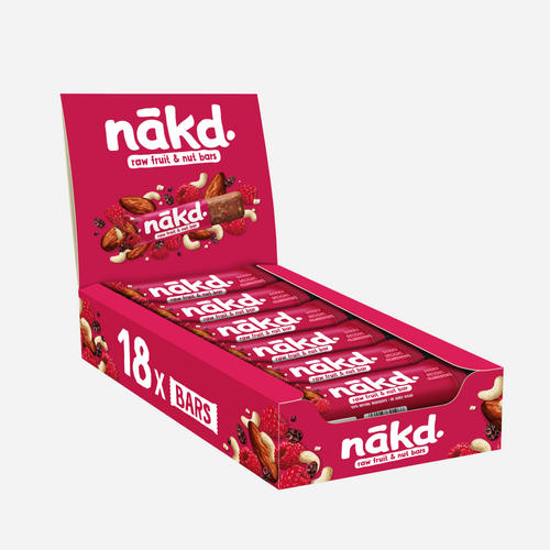 NAKD Bar | Nakd | Délice de baies rouges | 630 grammes (18 barres)